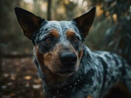 Australian Cattle dog created with Generative AI technology photo