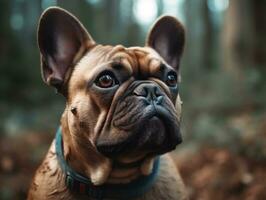 French bulldog created with Generative AI technology photo