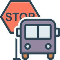 color icon for stops vector