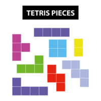 Sankt petersburg Rusland - 09 27 2023 Tetris pixel steen spel, illustratie png