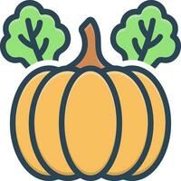 color icon for vegetable vector