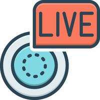 color icon for webcast vector