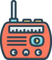 color icon for radios vector