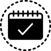 solid icon for appointment vector