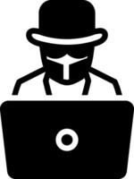 solid icon for fraud vector