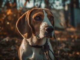 Beagle dog created with Generative AI technology photo