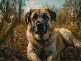 Anatolian Shepherd dog created with Generative AI technology photo