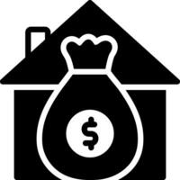 solid icon for mortgages vector