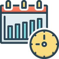 color icon for financial times vector