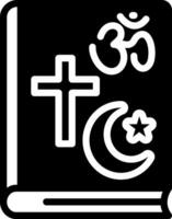 sólido icono para religiones vector