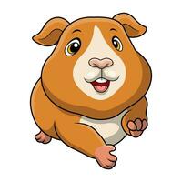 Cute hamster cartoon on white background vector