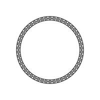circle frame with line style 2 vector