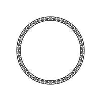 circle frame with line style 2 vector