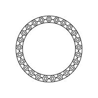 circle frame with line style 2 vector