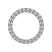 circle frame with line style 2 vector