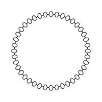 circle frame with line style 2 vector