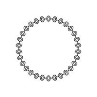 circle frame with line style 2 vector