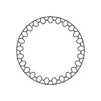 circle frame with line style 2 vector