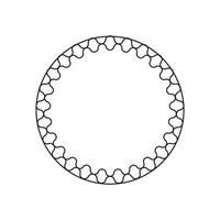 circle frame with line style 2 vector