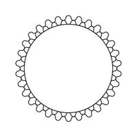 circle frame with line style 2 vector