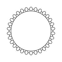 circulo marco con línea estilo 2 vector