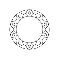 circle frame with line style 2 vector