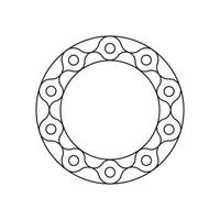 circulo marco con línea estilo 2 vector