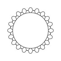 circle frame with line style 2 vector