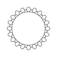 circle frame with line style 2 vector