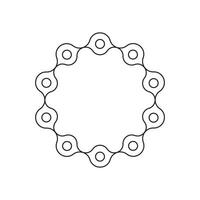 circle frame with line style 2 vector
