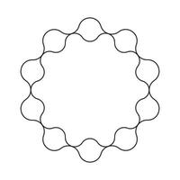 circle frame with line style 2 vector