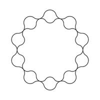 circle frame with line style 2 vector