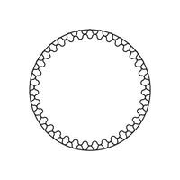circle frame with line style 2 vector