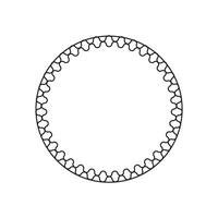 circle frame with line style 2 vector