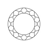circle frame with line style 2 vector