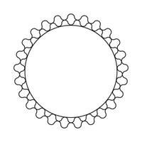 circle frame with line style 2 vector