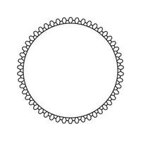 circle frame with line style 2 vector