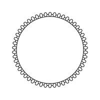 circle frame with line style 2 vector