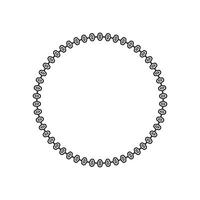 circle frame with line style 2 vector