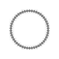 circle frame with line style 2 vector