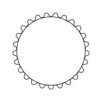 circle frame with line style 2 vector