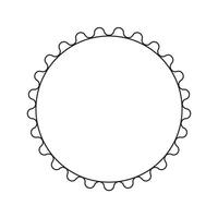 circle frame with line style 2 vector