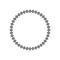 circle frame with line style 2 vector