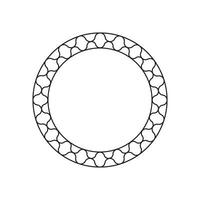 circle frame with line style 2 vector