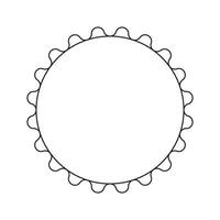 circle frame with line style 2 vector