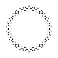 circle frame with line style 2 vector