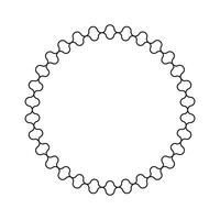 circle frame with line style 2 vector