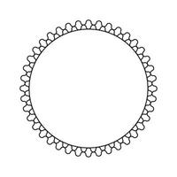 circle frame with line style 2 vector