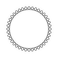 circle frame with line style 2 vector