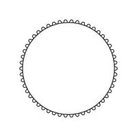 circulo marco con línea estilo 2 vector